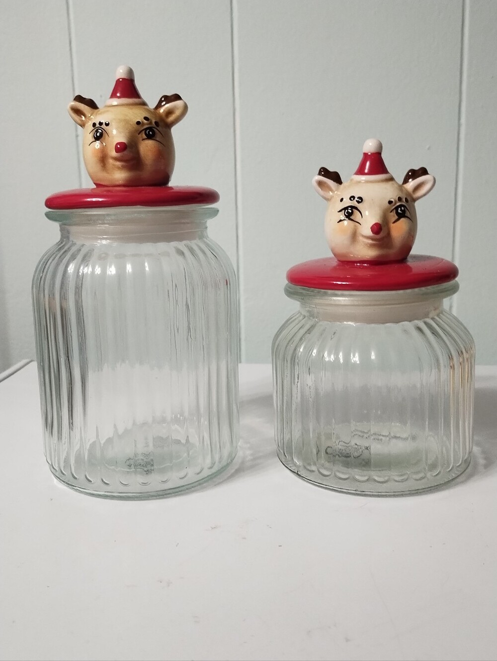 2 New Johanna Parker Reindeer Canisters